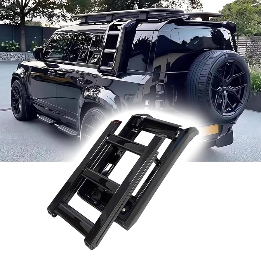 Amazon.co.jp: Gloosy ブラック サイドアクセスラダー