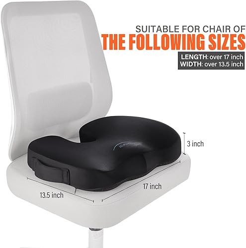 Miniatura 3 de WAOAW Cojín de asiento cojines de silla de oficina almohada de trasero para sentarse durante mucho tiempo almohadilla de espuma viscoelástica para