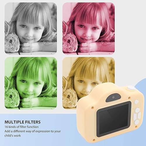 Miniatura 5 de Cámara para niños, cámara digital para niños de 1920 x 1080 con pantalla de 2.0 pulgadas, mini videocámara digital para niños, Navidad, cumpleaños,