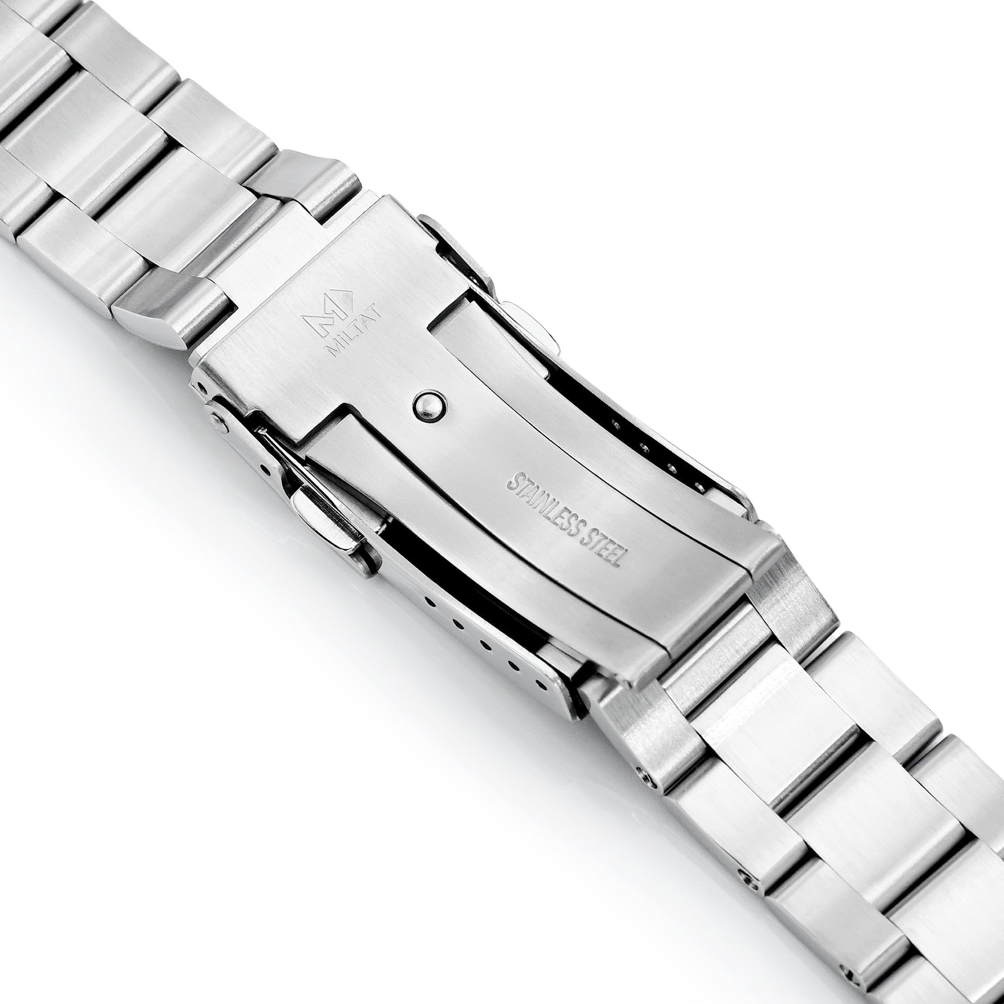 MiLTAT 20 mm Super-O-Uhrenarmband mit geradem Ende, universell einsetzbar, 316L-Edelstahl