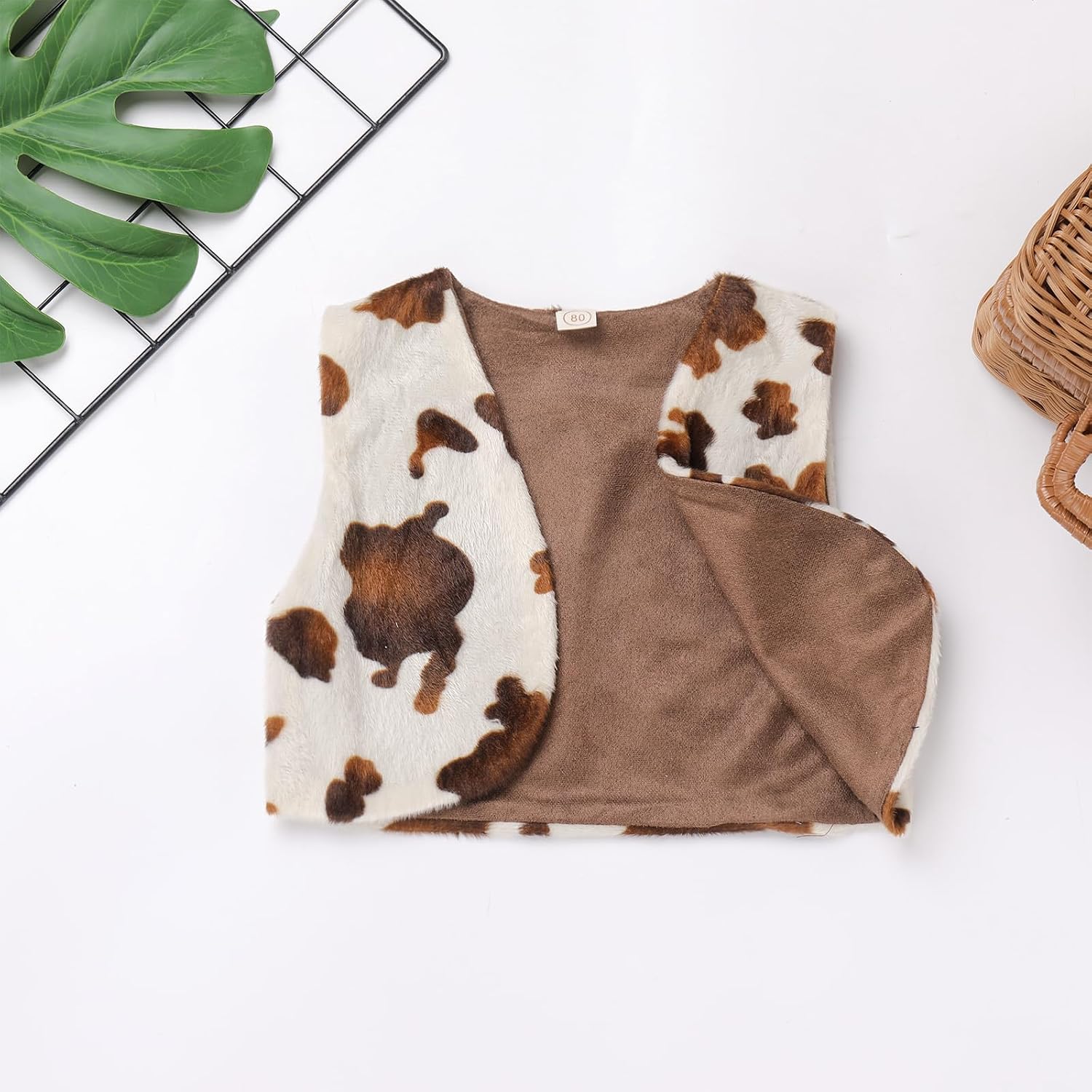 IBTOM CASTLE Baby Halloween Cowboy Costume Cowboy or Cowgirl Vest + Hat + Plaid Bandana Toddler 3Pcs Fancy Dress Up Outfit