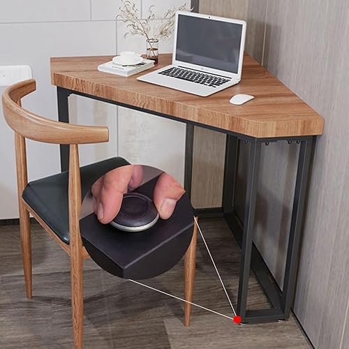 Vista 2 de Home Office Desks Home Triangular Office Desk Simple Computer Desk Corner Desk Writing Desk with Retro Brown Study Table Workstation Office Computer