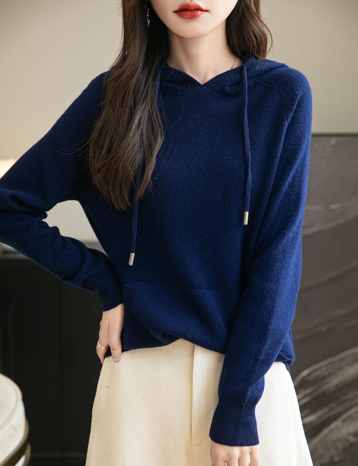 Chanyarn Women's 100% Merino Wool Hoodies 2025 Fall Winter Warm Soft Sweater Long Sleeve Knitted Sweatshirt with Pocket - Image 4