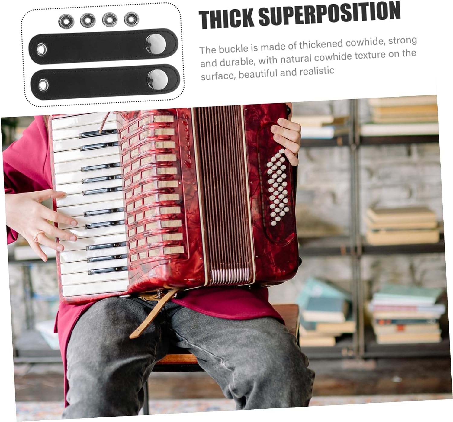 5sets Accordion Accessory Replacement Bellows Belt Lightweight Accordion Fixation Straps Easy Install