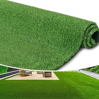 Artificial Grass Turf Rug 7x15 Ft Indoor Outdoor Fake Grass Mat for Dogs...