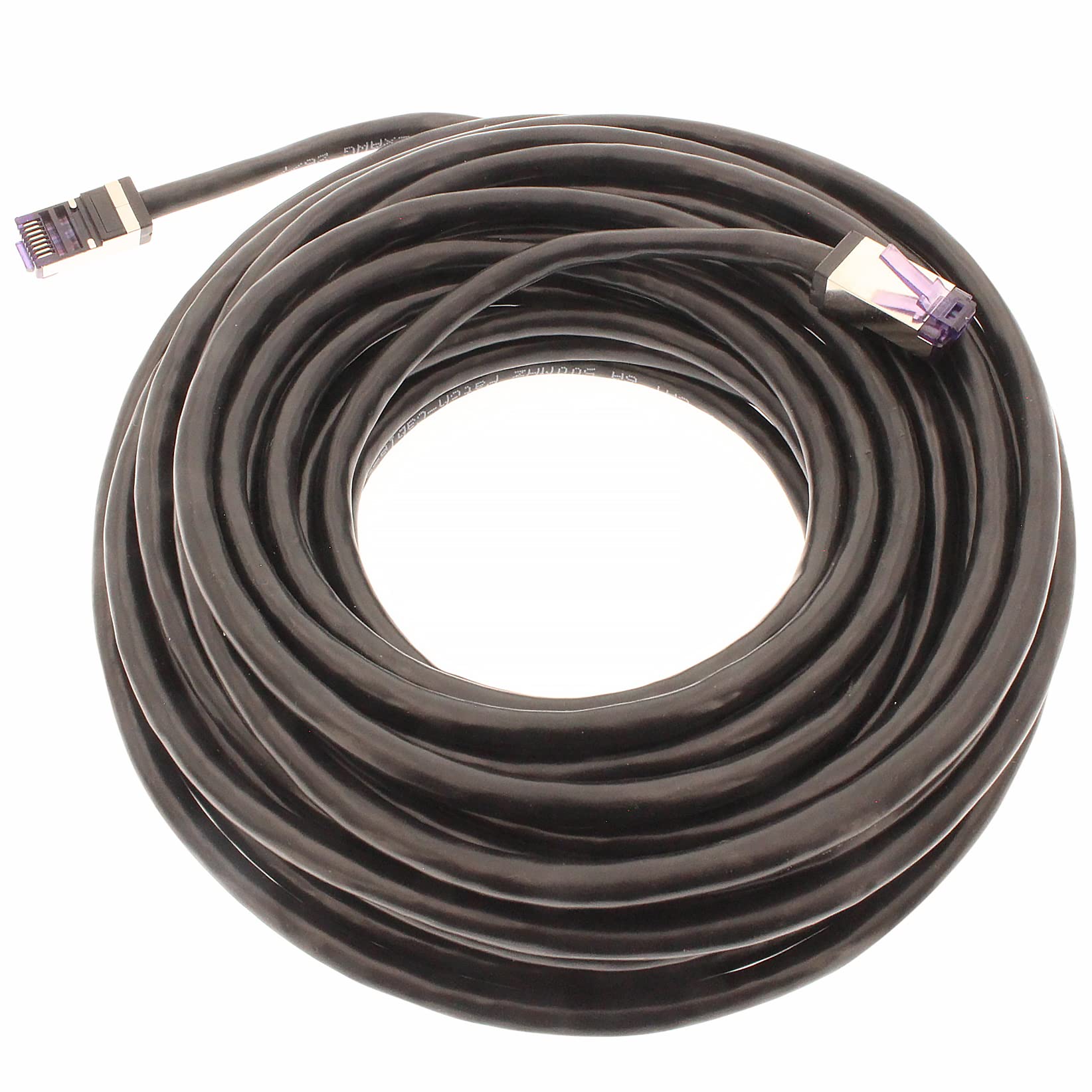 1aTTack.de - 0,5 m - Câble réseau CAT6a Superflex Ethernet Gigabit LAN Câble patch RJ45 CAT6 A 10000 Mbit s SFTP PIMF 500 MHz compatible avec CAT6 CAT5 - noir - 10 pièces
