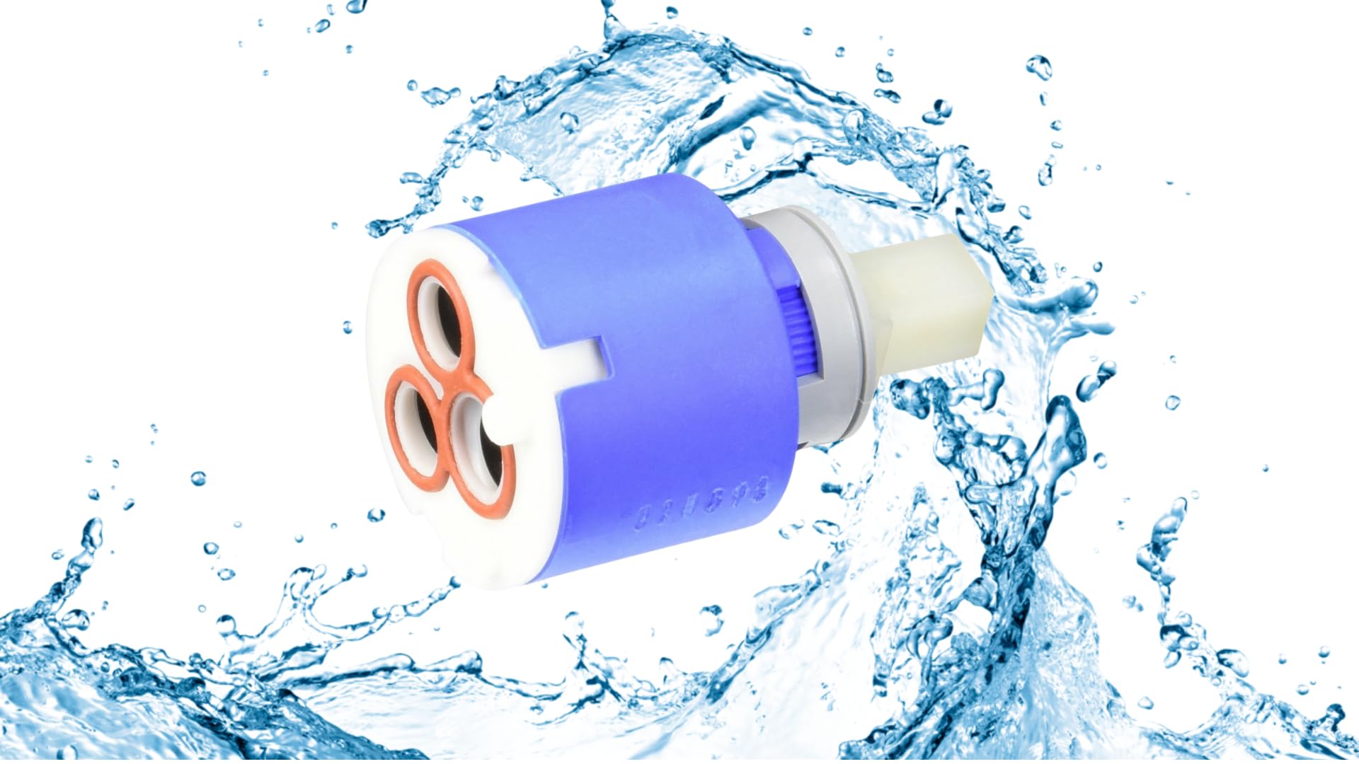 T & T Hardware Cartucho de ducha mezcladora de repuesto compatible con Gerber 92-298/97-013, Danze DA507348N, Moen 121620 y Symmons KN-4 - 35 mm, azul, blanco