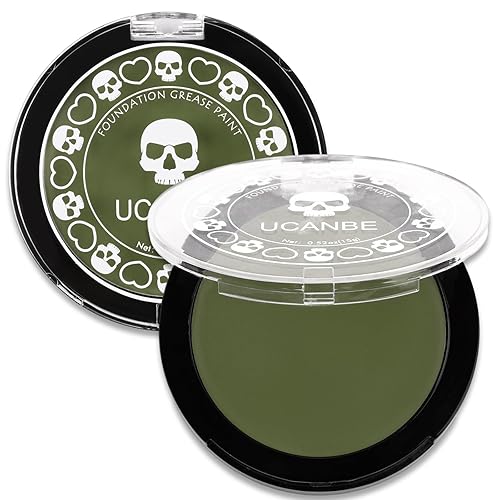 Vista 18 de UCANBE Pintura Facial y Corporal Azul, Base de Maquillaje, Paleta Profesional de Pintura Grasa No Tóxica para Adultos, Fiesta, Cremas