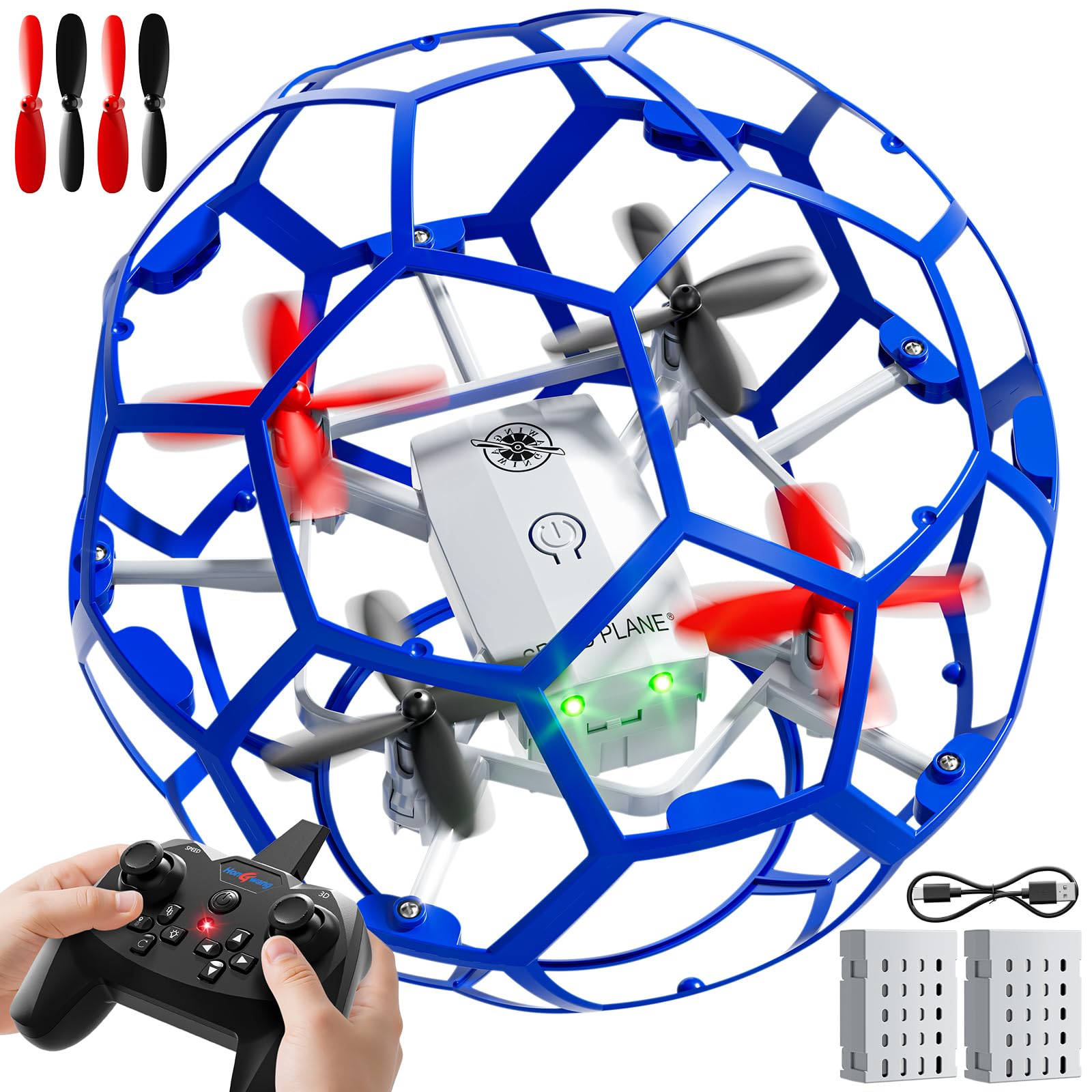 DULONIME Toys Drone for Kids, RC Quadcopter with 360° Flips, Hovering, Headless Mode, 3 Speeds Mode, Auto Surround Flying Toys for Beginners, Birthday Gift for 6-12 Years Old Boys Girl