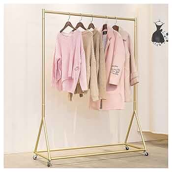 ハンガーラック　幅150cm キャスター付き　パイプハンガー　スチール Amazon｜ハンガーラック パイプハンガー キャスター付き 棚付き