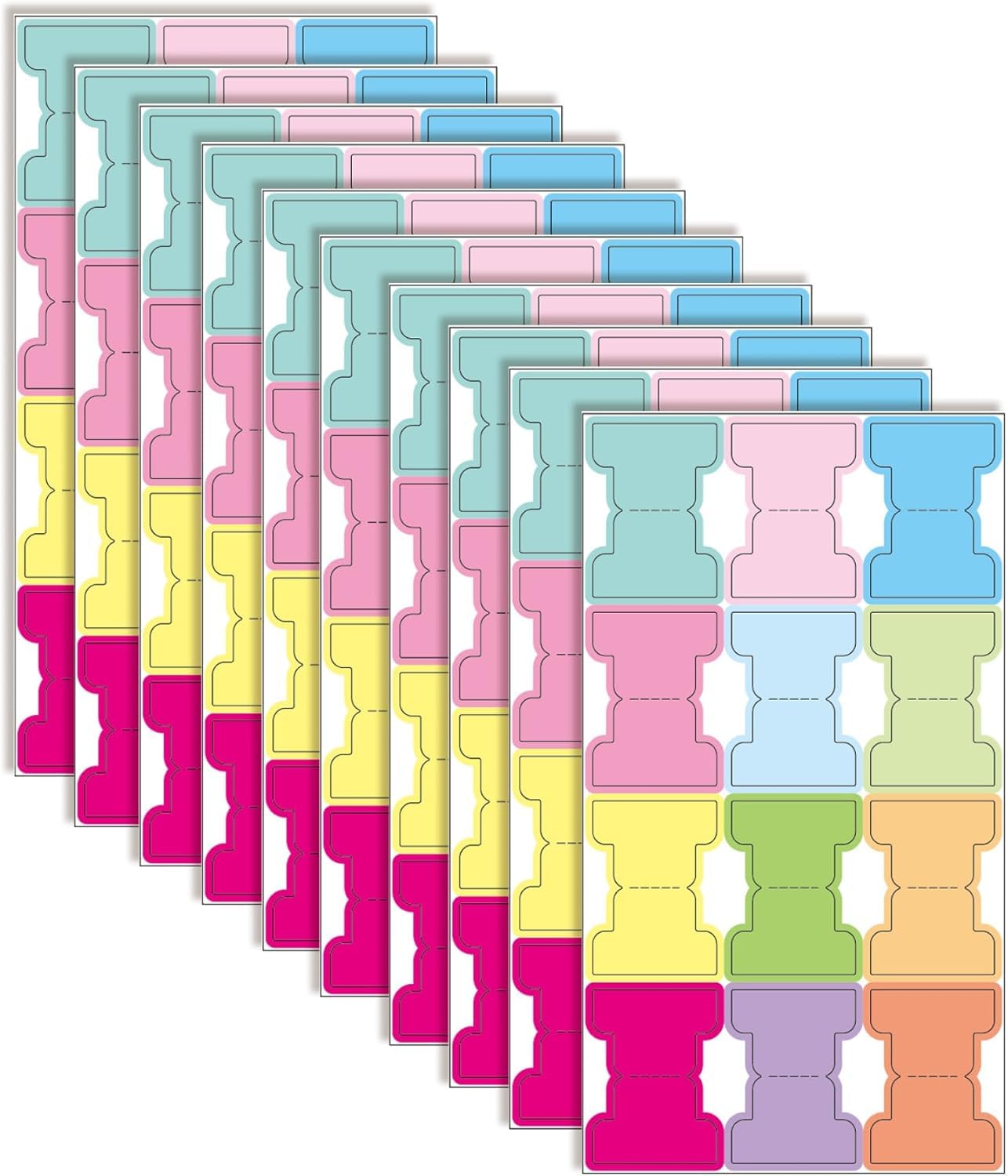 – SYOSI 120PCS Laminated Blank Book Tabs – Writable Repositionable Page Markers | Waterproof Book Annotation Tabs for Notebooks/Bibles/Reading (10 Sheets)