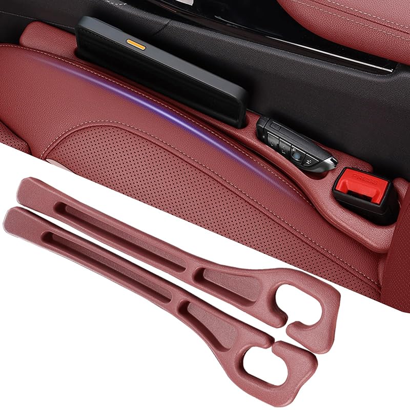 Organizador de Vão do Banco YLXGT com Porta-objetos, Bloqueador para Console de Carro, SUV e Caminhão, Vermelho, Kit com 2