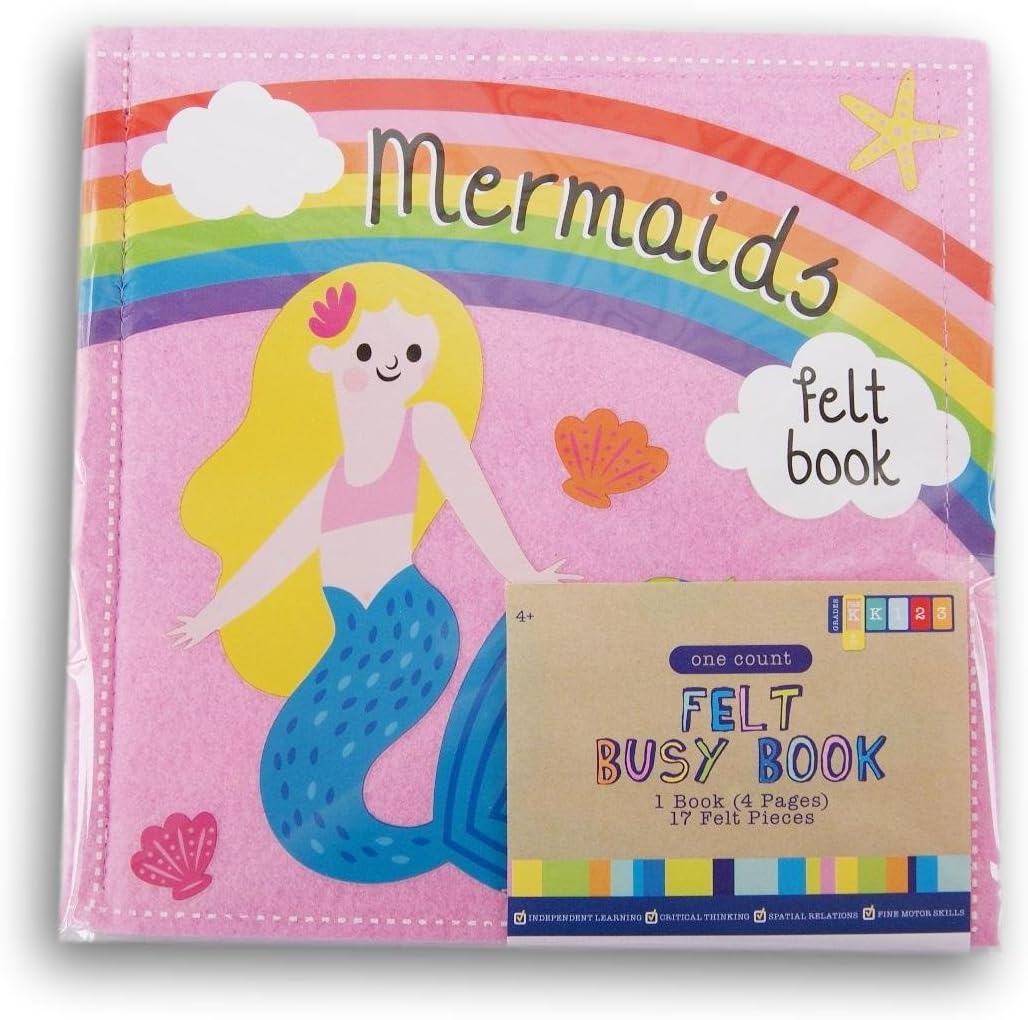 Horizon Mermaids Felt Busy Book for Grade K - 8'' x 8''