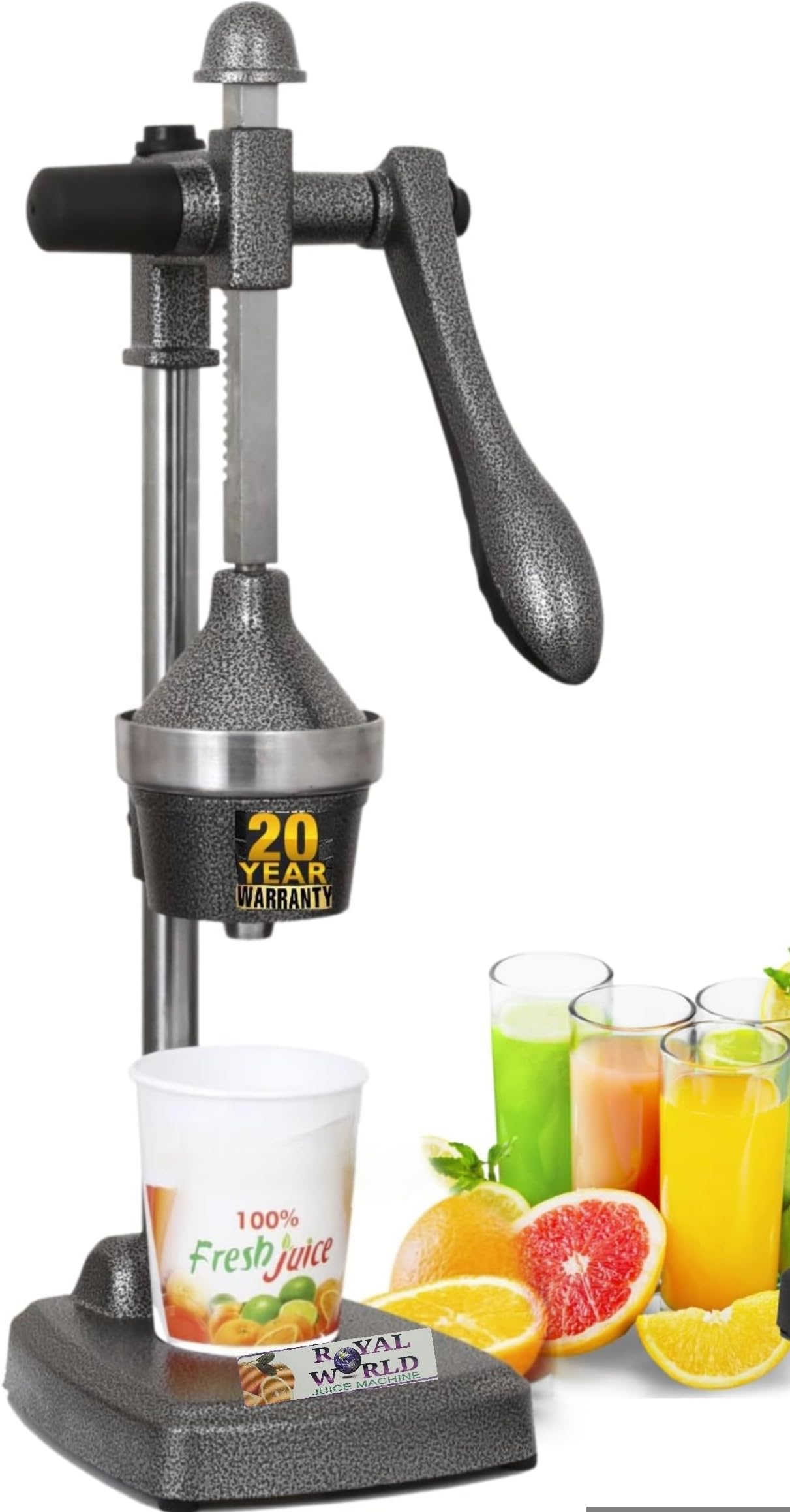 Royal World Aluminium juice machine hand press Juicer (Antique Silver)