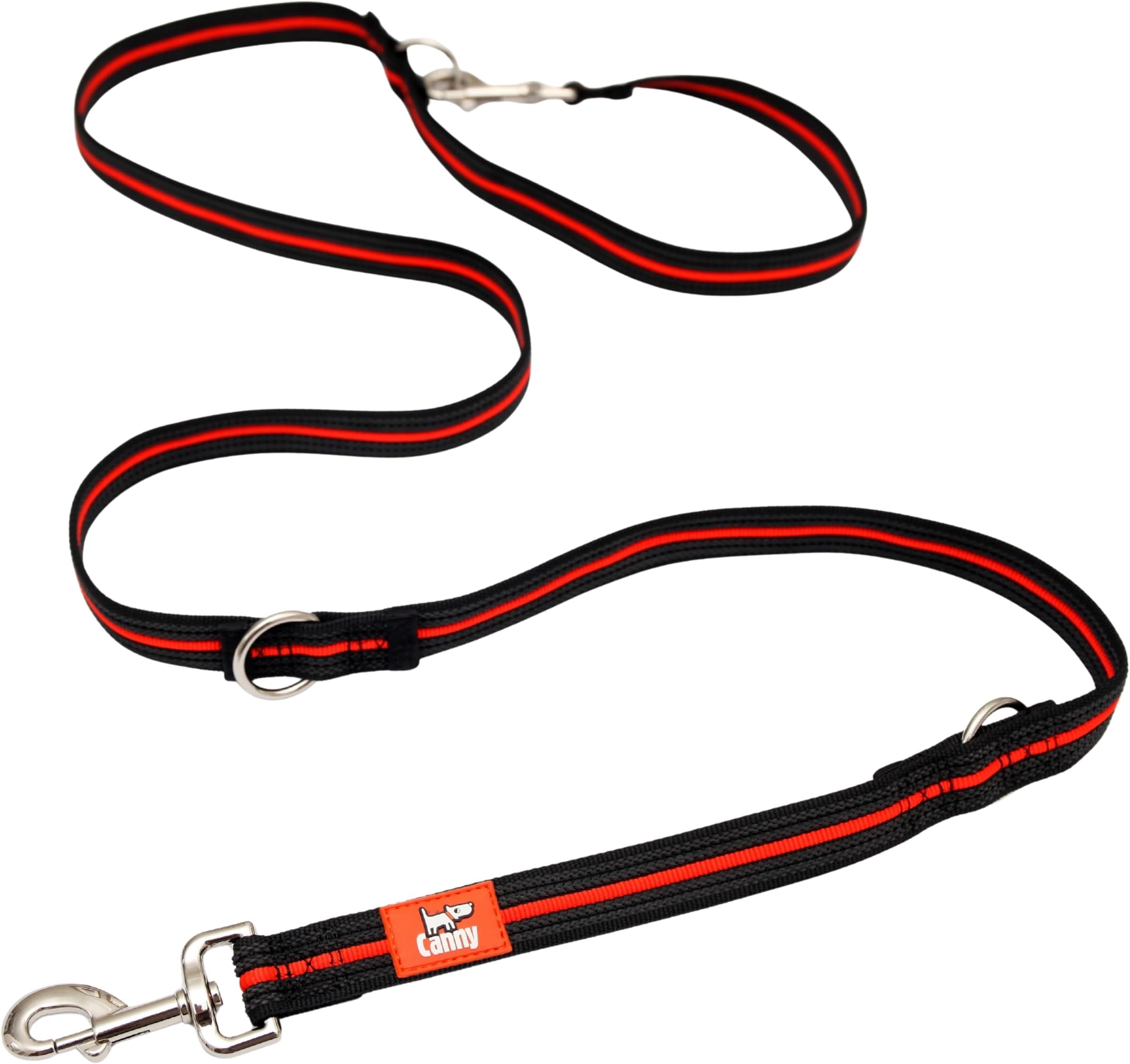Training Lead | Double Clip Dog Lead, Rubberised Slip-Resistant Grip | Waterproof, Wipe Clean, All Weather Durable | Adjustable Length, 180cm