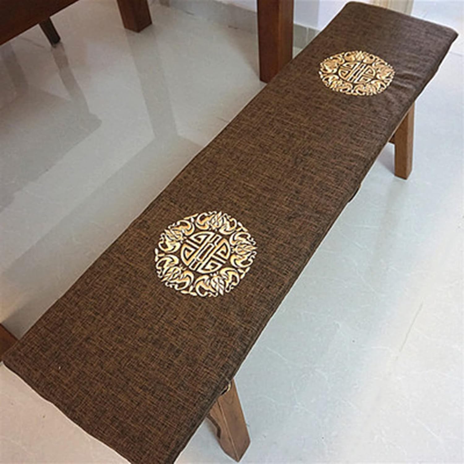 Hruile 2 or 3 Seater Bench Cushion Chair Cushion, 3cm Thick Garden