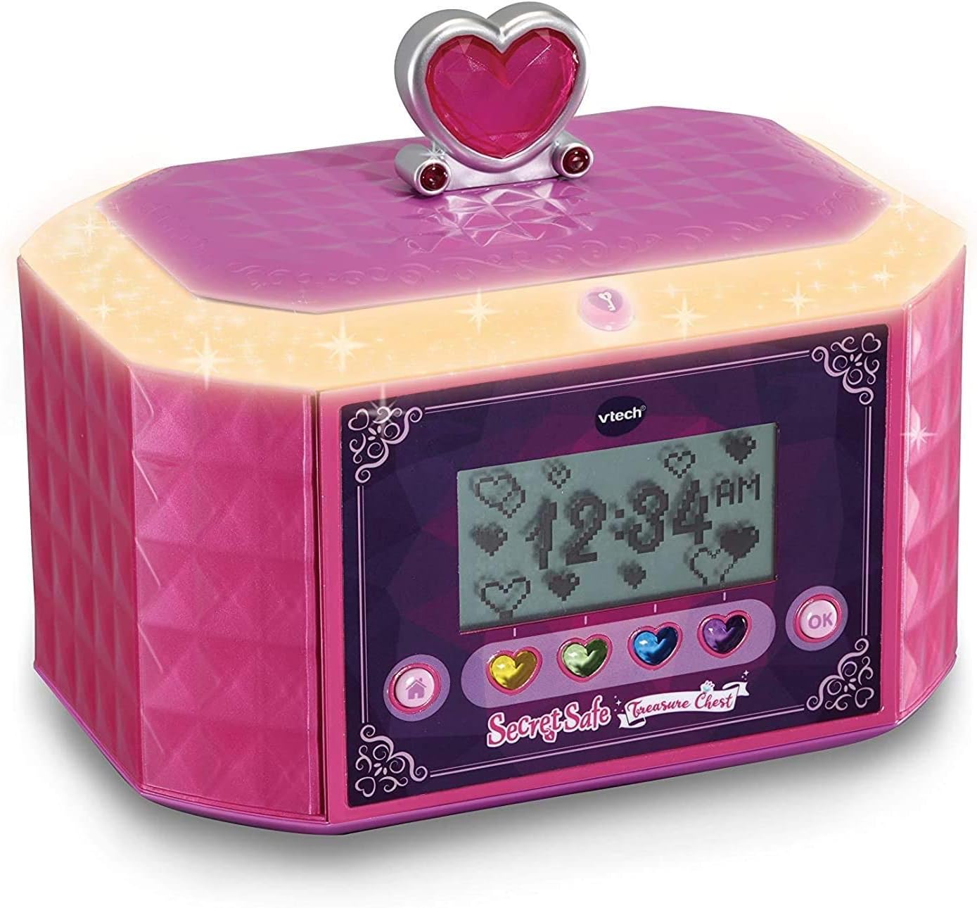 Vech KIDISECRETS TREASURE CHEST,for age 5+,keep your secrets safe with kidisecrets/pink