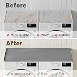 NAMTSO 54" x 27.5" Washer and Dryer Covers for the Top, 1 Pack Large Silicone Washing Machine Cover for Washer Dryer Countertop, Washer Dryer Top Protector Mat for Laundry Guard Dust Cover Pad, Gray
