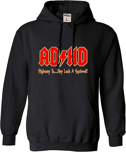 Go All Out Sudadera con capucha para hombre y mujer con texto en inglés "Highway To Hey Look A Squirrel"