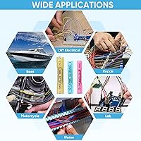 Vista 8 de TICONN 60PCS Heat Shrink Butt Connectors Kit, AWG 14 – 12 Butt Splice, Insulated Waterproof Electrical Marine Automotive Wire Crimp Terminals