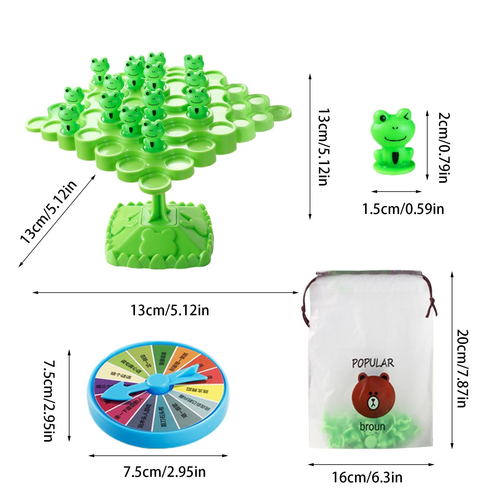 Jeu D'équilibre Grenouilles – Balance Avec Dés Et 50 Grenouilles – Défis Motricité – Cadeau 2 Ans+