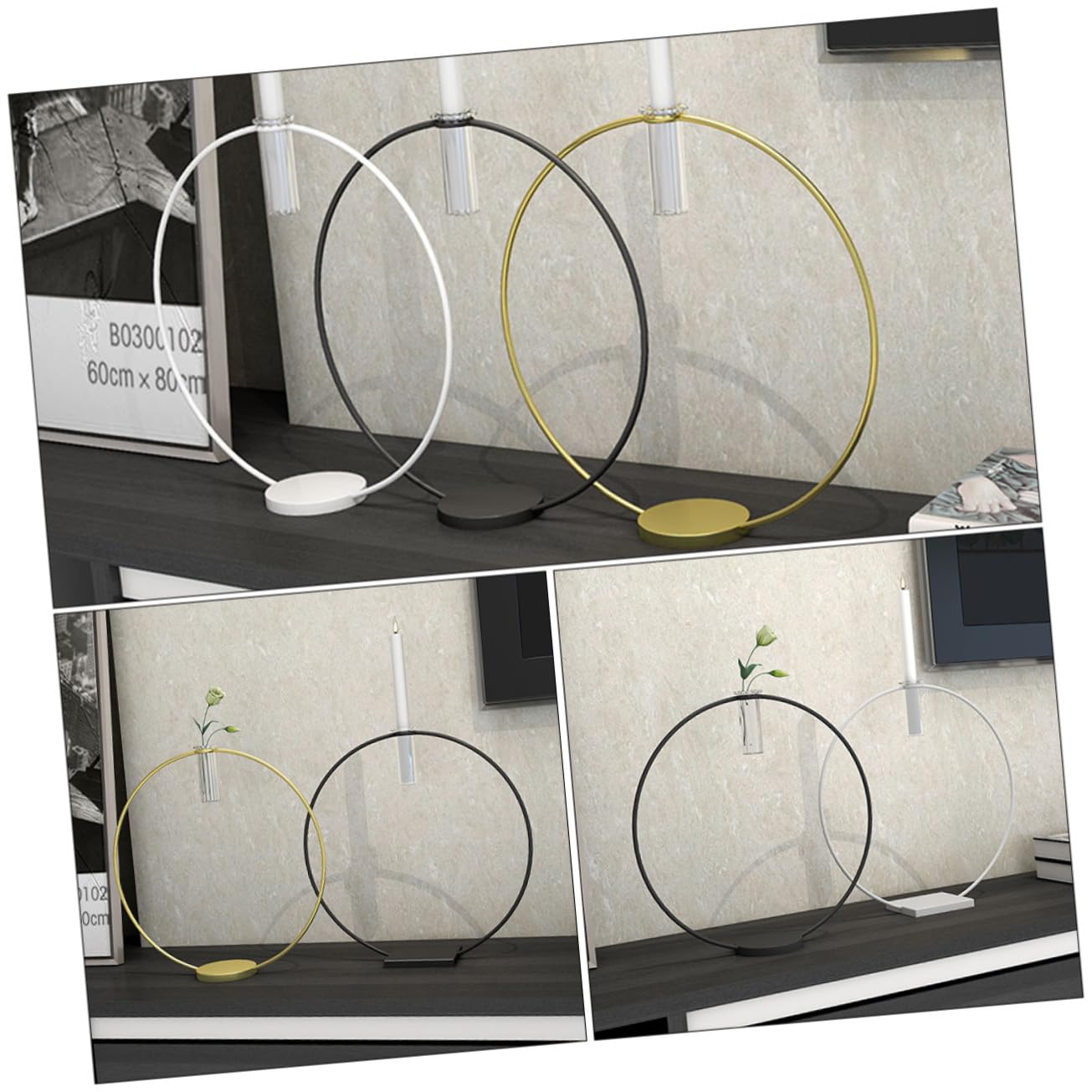 Cabilock 1pc Candlestick Metal Trim Gold Candelabra Gold Taper Candles Decorative Candleholder Metal Candle Holder Flower Arrangement Decor Retro Decor Lantern Candle Holder Base Round