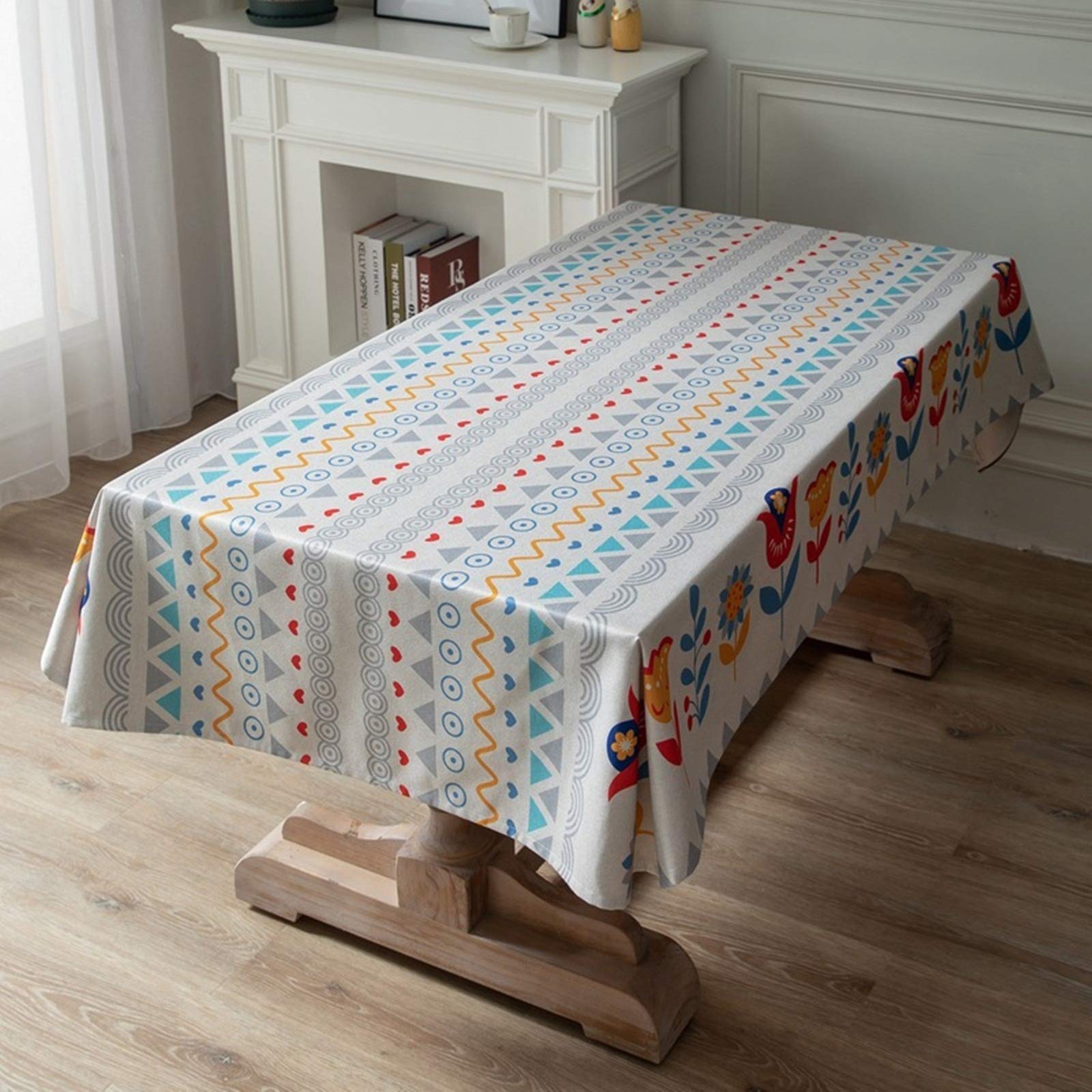 Nappe polyester 140x200cm gris clair moderne pour table et pique-nique