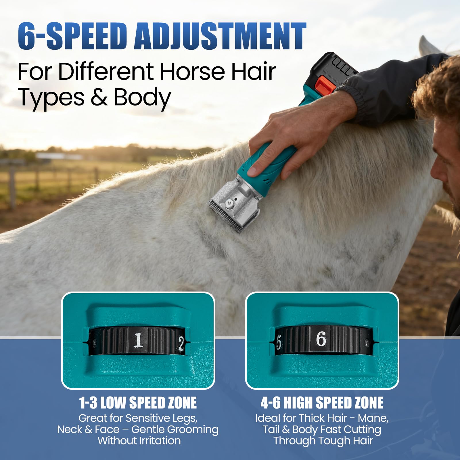 Anbull Tondeuse sans fil chevaux 2 batteries 4Ah 2800 RPM 6 vitesses professionnelle