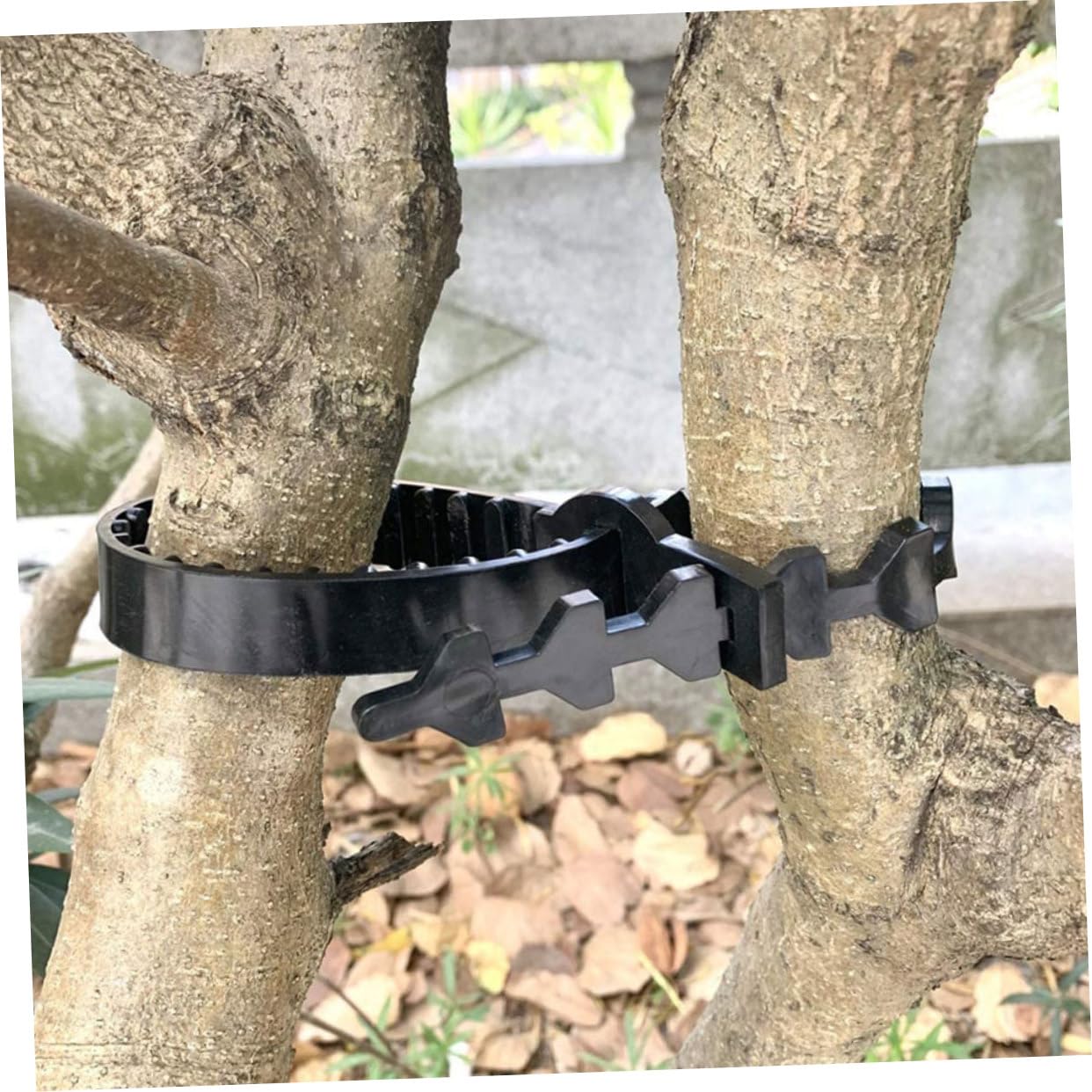 TOYANDONA Verstellbare Baum und Pflanzenbinder aus Gummi, 10 Stück, Schwarz