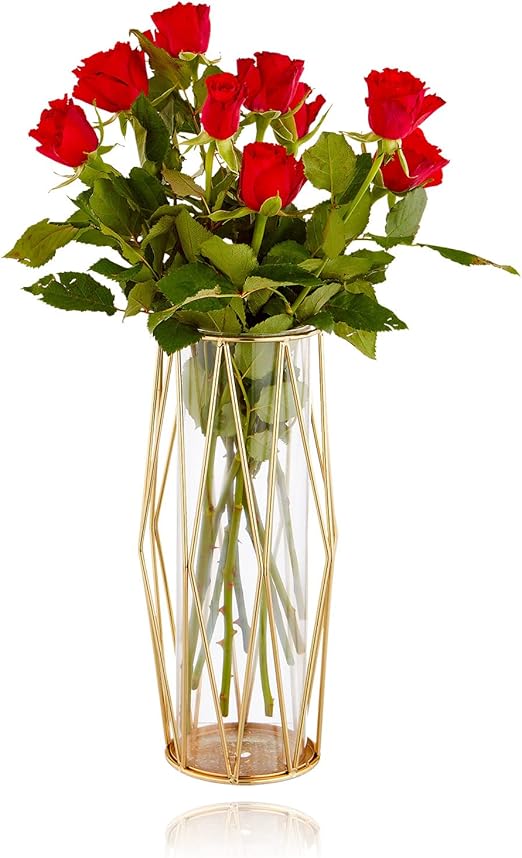 Amazon.de Homeest Vase Für Pampasgras Hochbodenvase Mit Geometrischem Blumenständer