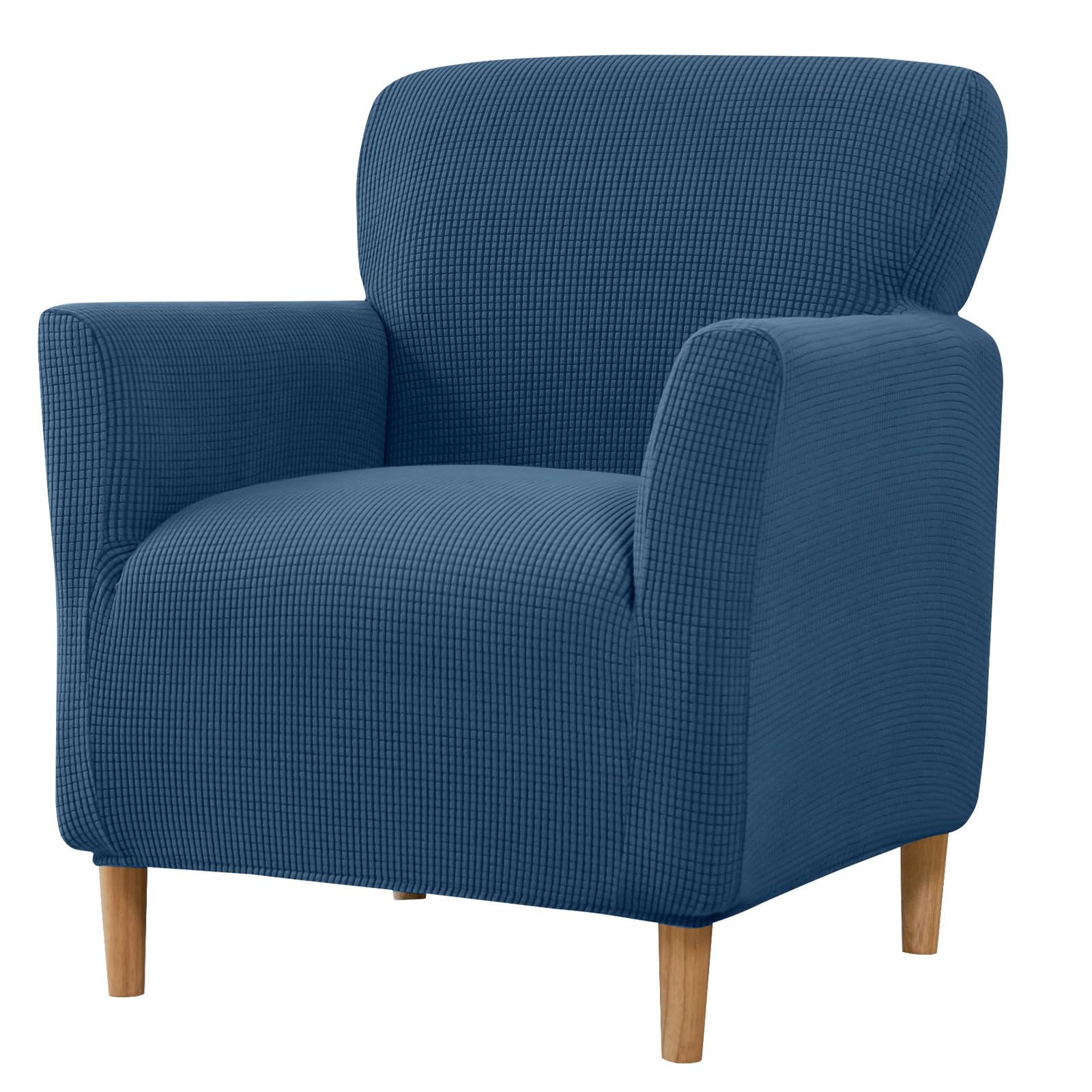 Niuoppy Armchair Covers Banquet Slipcovers, Stretch Arm Chair Covers, Single Armchair Slipcovers Anti-slip, Thicked Armchair Cover for 1 Seat Sofa Armchair Protector (Blue)
