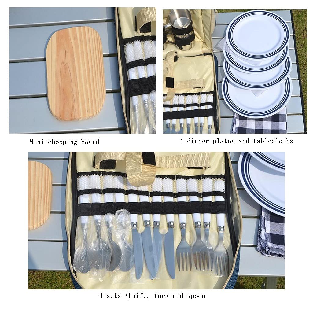 borsa da picnic Picnic Zaino Outdoor Multi-funzione Conservazione del calore Conservare a freddo Sacchetto di stoccaggio portatile Double Spalles Borsa da picnic con stoviglie Cestino da Picnic per