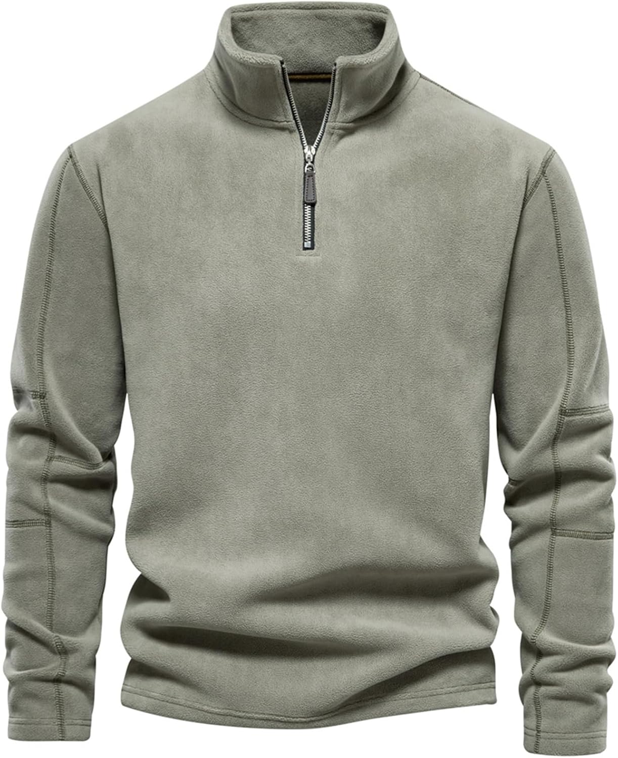 Polaire Pull Homme Hiver 1/4 Zip Sweat Homme Polaire Col
