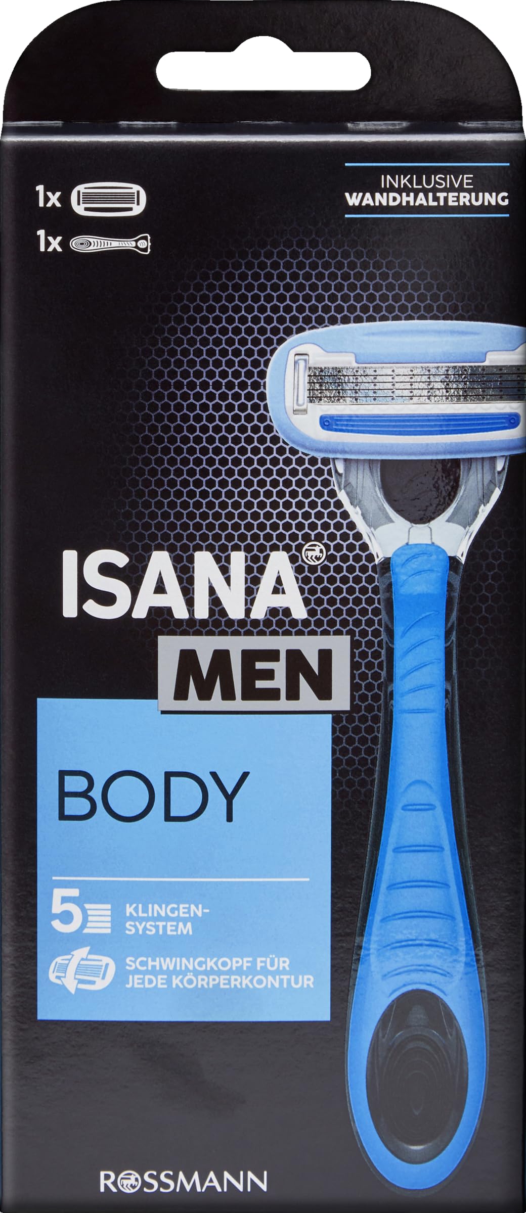 ISANA MEN Bodyrasierer + Ersatzklingen – Produktbeschreibung
