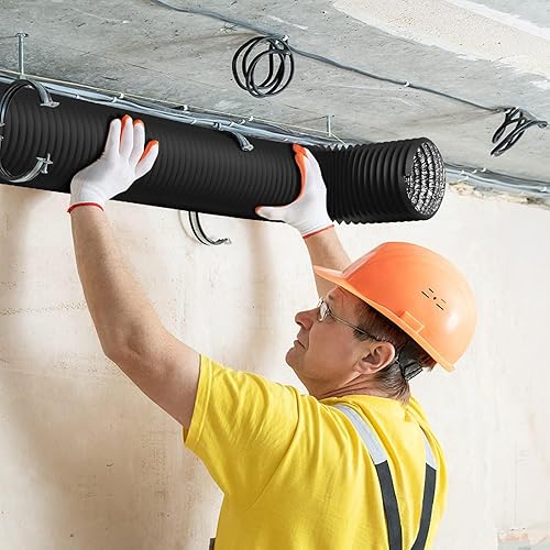 Miniatura 8 de HealSmart Conducto de aluminio de 6 pulgadas y 8 pies de protección flexible de cuatro capas con 2 abrazaderas de conducto, manguera de ventilación