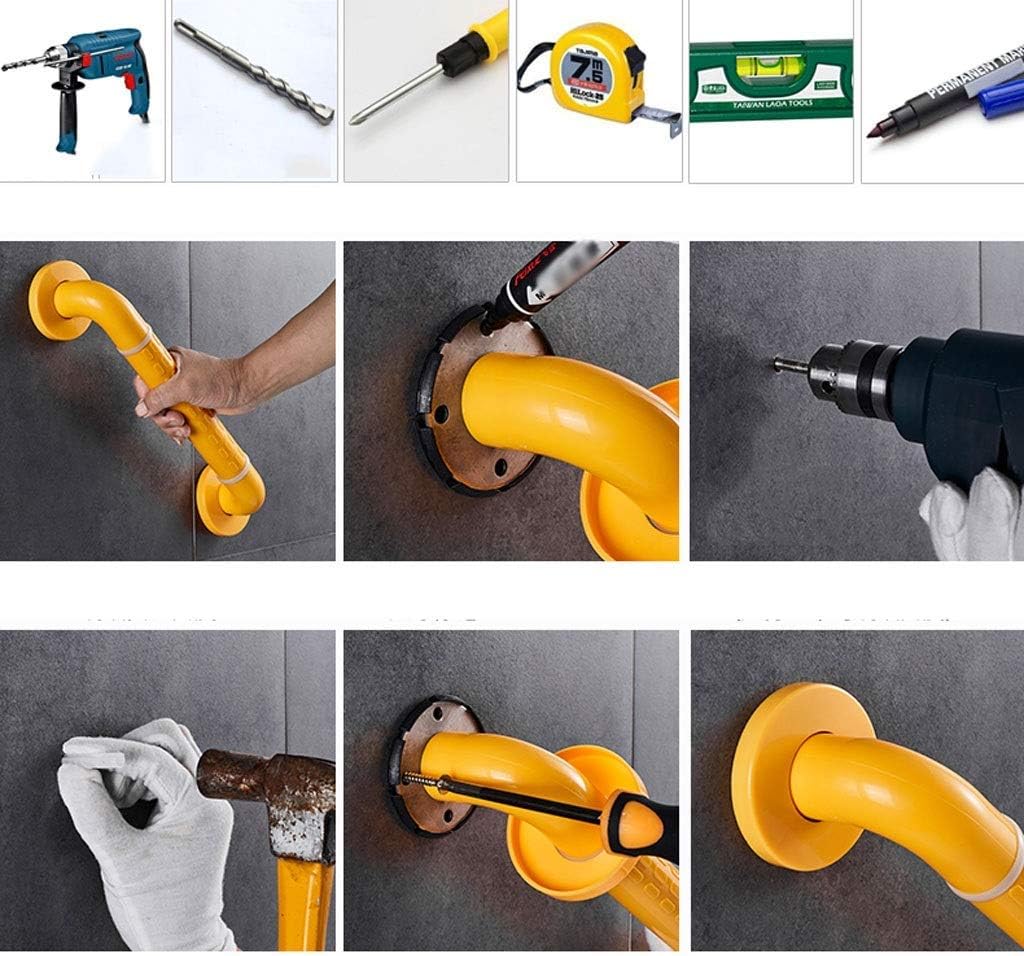 LCML 12-19 inch Grab Bar Stainless Steel - Black Grab Bars for Bathtubs and Showers - Bathtub Accessories for Handicapped Shower Wall Mount Grab Bar/38Cm/38Cm : Health & Household