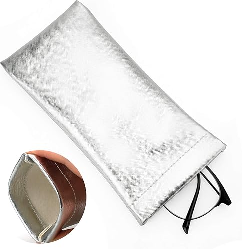 Miniatura 3 de Vemiss Paquete de 3 fundas para lentes, bolsa suave y portátil para lentes de sol