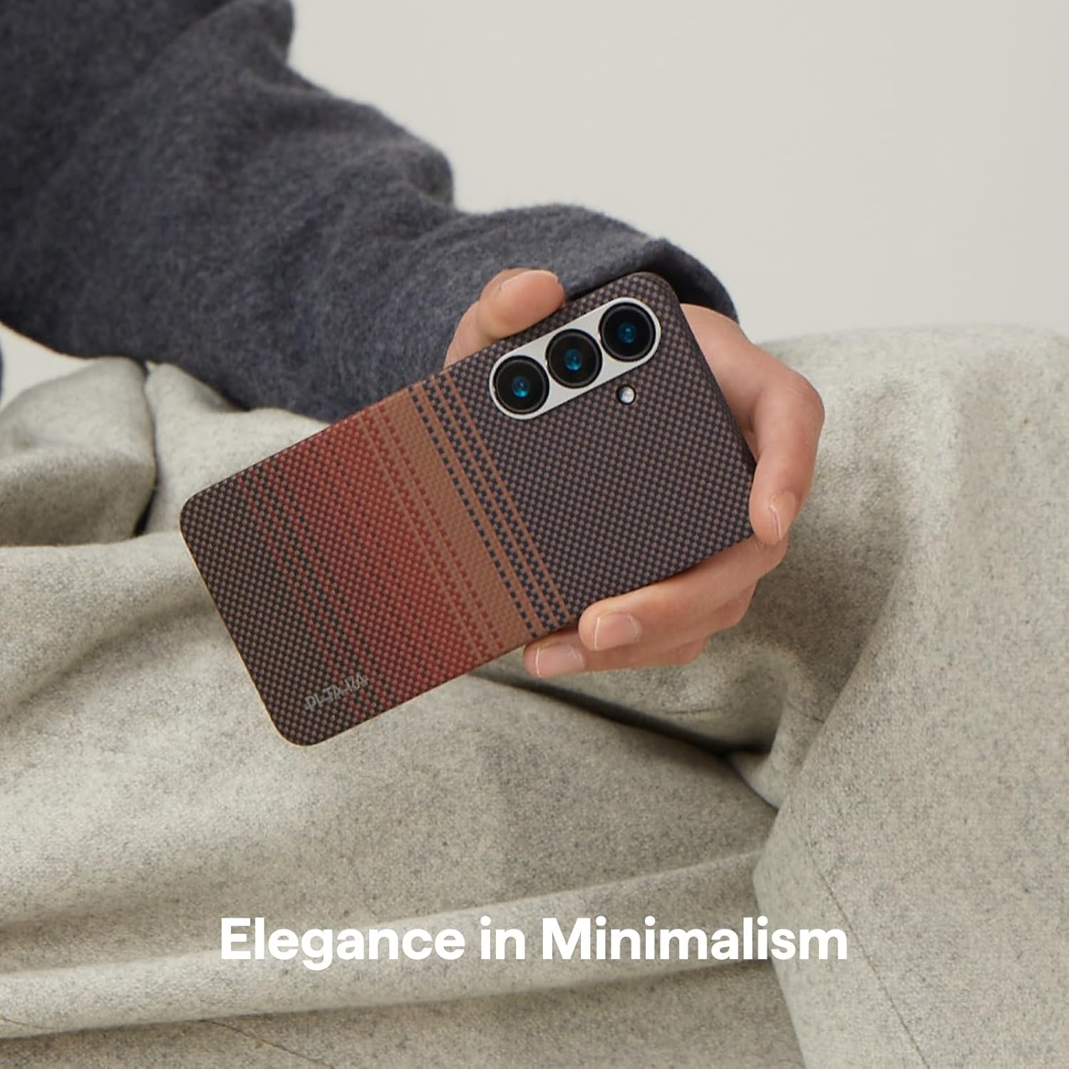 pitaka for S25 Case, 6.2 Inch, Compatible with MagSafe, Slim & Light Samsung Galaxy S25 Case, 1500D Aramid Fiber Made [Tactile Woven Case - Sunset]