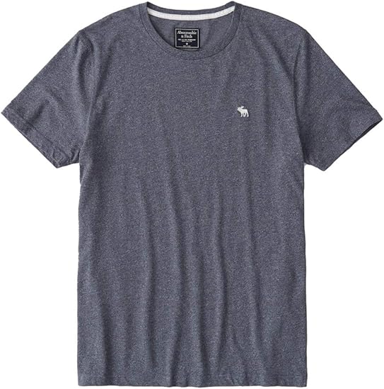 Amazon Abercrombie Fitch アバクロンビーアンドフィッチ アバクロ メンズ 半袖 Tシャツ Moose刺繍 ヘザーネイビー Sサイズ 並行輸入品 Tシャツ カットソー 通販