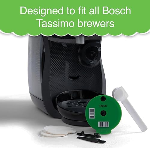 Miniatura 6 de My-Cap Disco de cápsula de café reutilizable con tapa de silicona – Disco de café y juego de filtro para la cafetera Bosch Tassimo – Haz tus propios