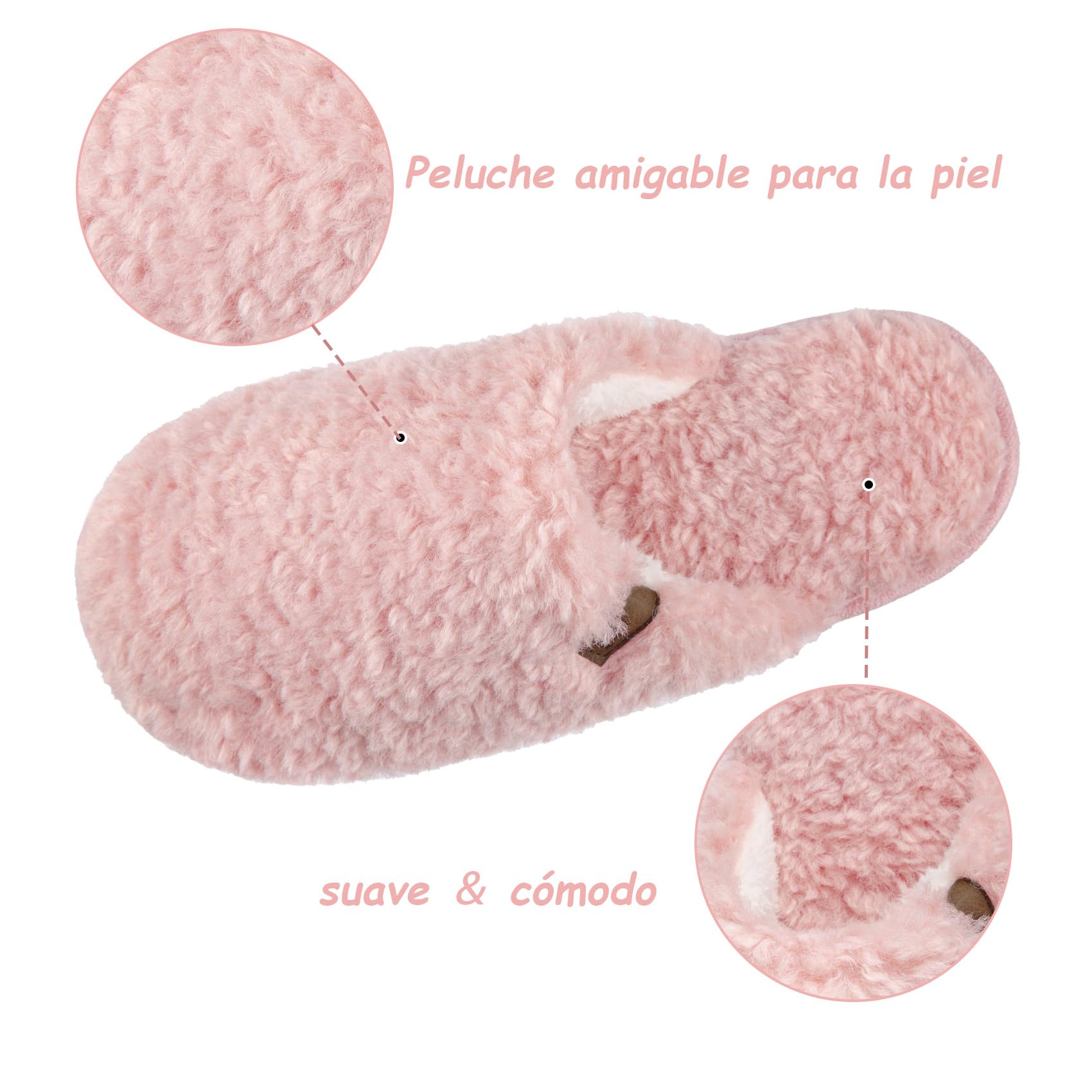 Wostock Ciabatte Donna Invernali Pantofole Donna Invernali Memory Foam Antiscivolo Comode per Ragazze per Interni ed Esterni