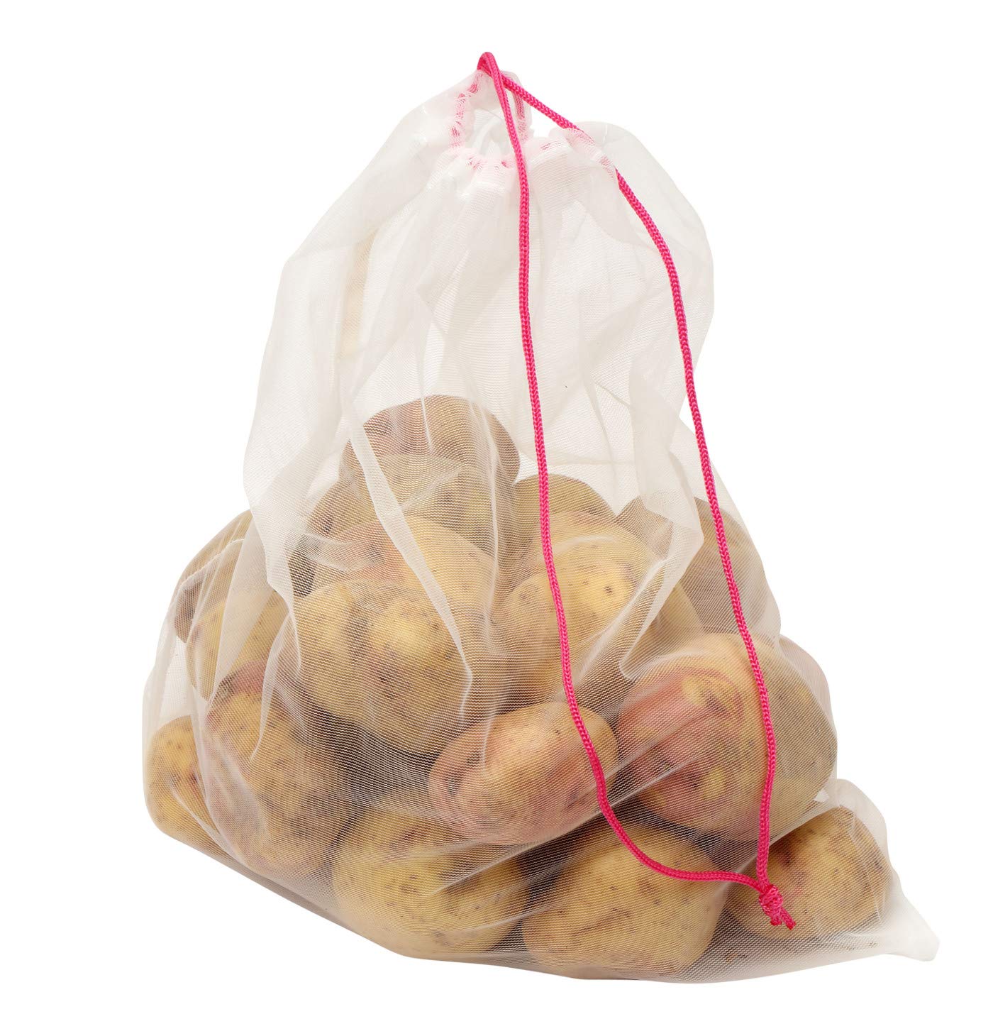 Dexam Reusable Drawstring Fruit and Vegetable Bags - Set of 5, White (17851269)