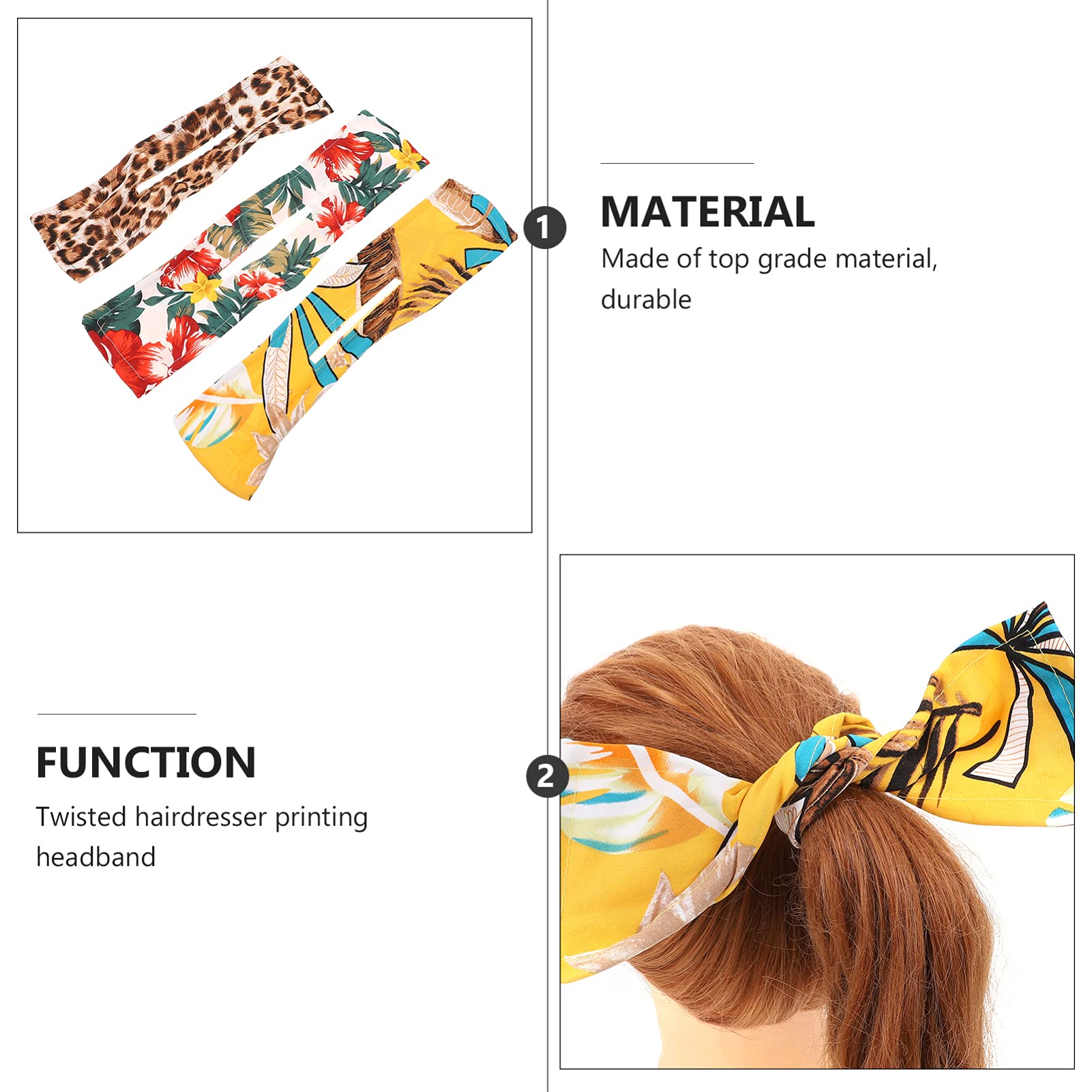 Housoutil 12pezzi Fasce Per Elastiche Stile Retro Accessori Alla Moda Per Yoga Corsa e Feste Fasce Antiscivolo Per Donne e Ragazze