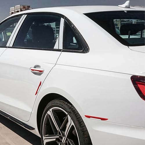 Miniatura 5 de ramuel Adhesivo reflectante para la puerta del automóvil, para guardabarros, parachoques y espejo retrovisor, calcomanías reflectantes de