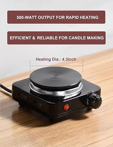 Miniatura 4 de olorvela Placa caliente para kits de fabricación de velas para adultos principiantes, placa caliente eléctrica para fusión de cera de velas