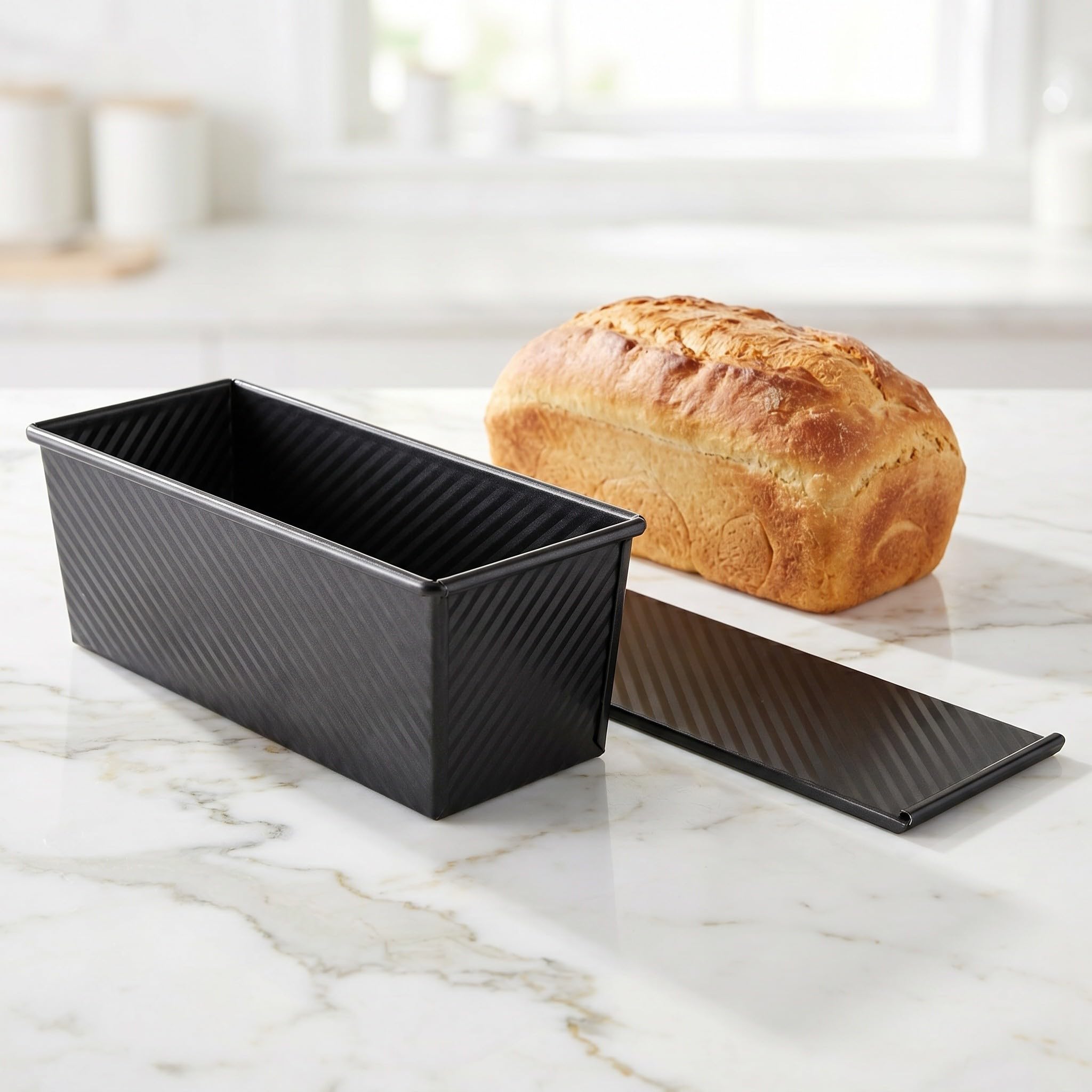 DOITOOL Moule À Rectangulaire Antiadhésif Pour Four Idéal Pour La Cuisson De Pains Brioches Pains De Mie Et Toasts