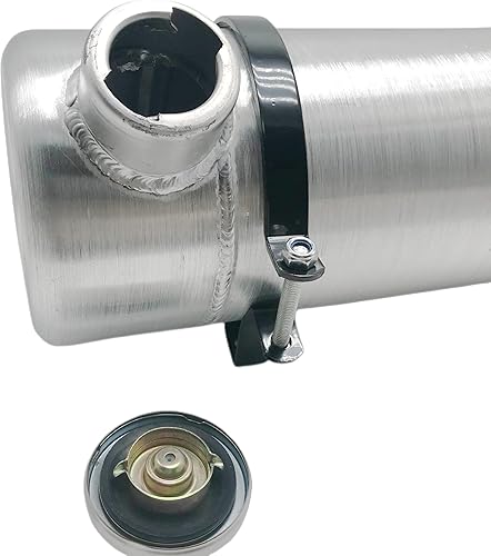 Miniatura 5 de JSD AUTO PARTS Tanque de combustible de aluminio hecho girar con llenado de extremo de salida de 2 58 galones, 6 x 24 pulgadas, 14NPT, para mini