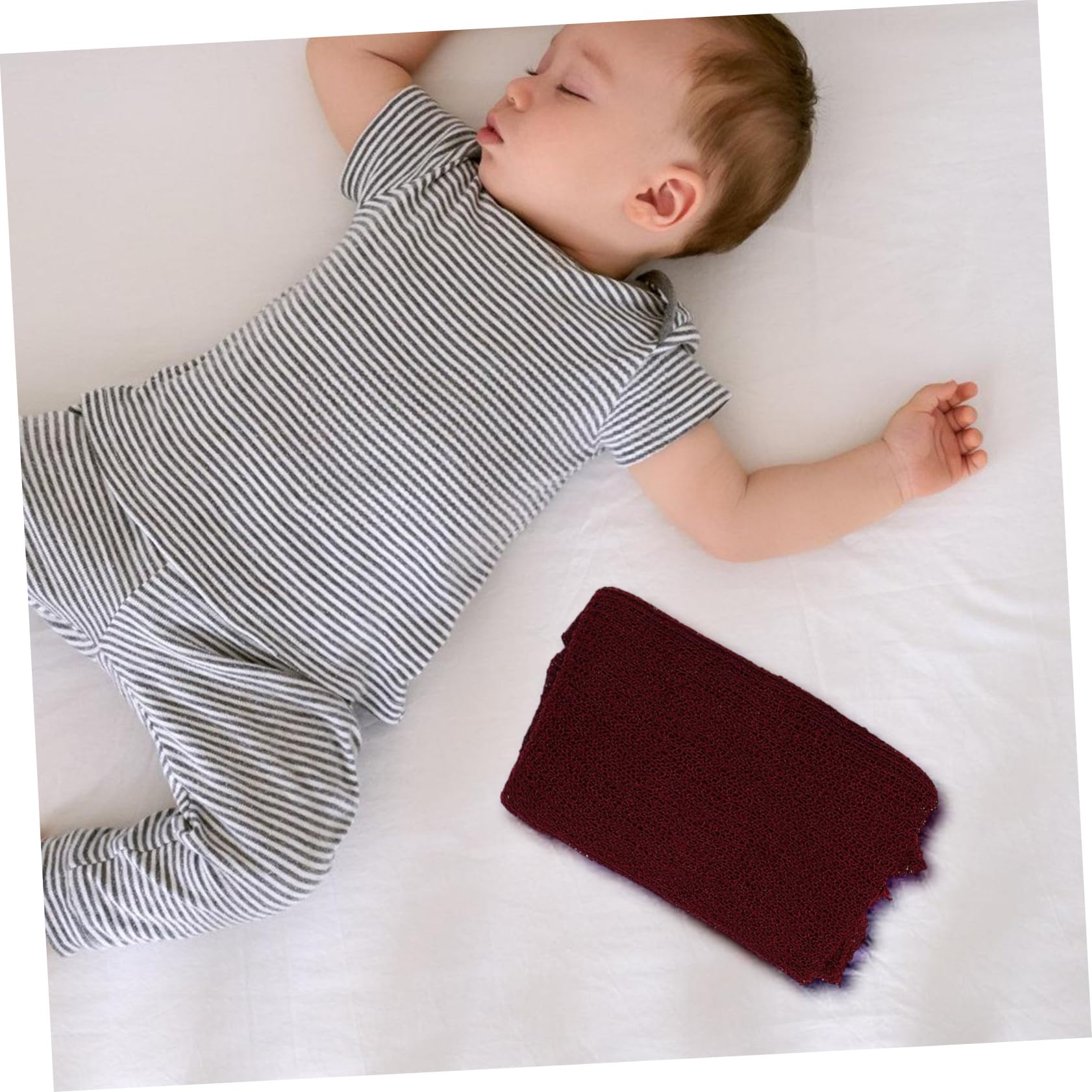 ibasenice 6 Stück Neugeborenen Puckset für Babyfotoshootings | Dehnbare Wickeltücher, Unisex für Jungen und Mädchen, aus Acrylfaser, als Fotozubehör