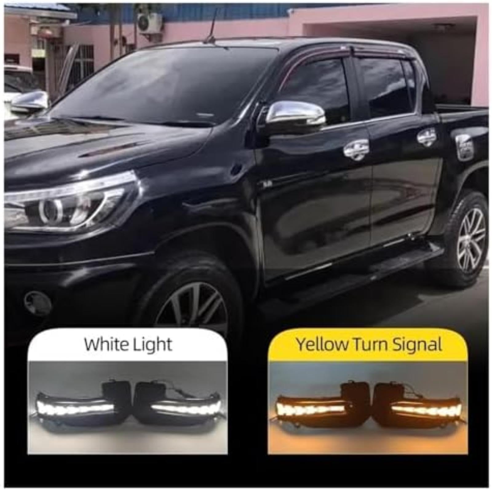 Kierunkowskaz samochodowy, dla TOYOTA, dla Hilux, dla Revo, dla Fortuner, dla Innova 2016-2021 zespół wskaźników Led dynamiczne boczne lusterko wsteczne Lampka kontrolna (Smoke shell)