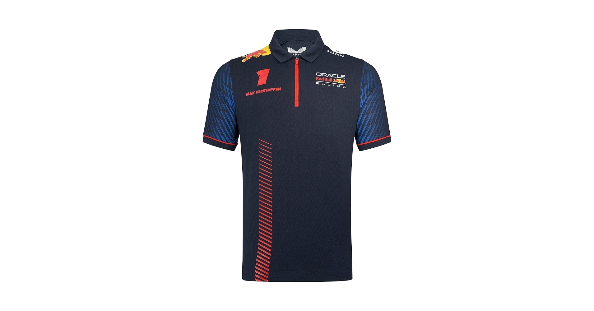 ち*で様 F1★VERSTAPPEN 1 RedBull CASTOREシャツ Men's Castore Max Verstappen Navy Red Bull Racing 2024